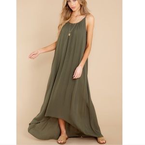 Olive maxi dress